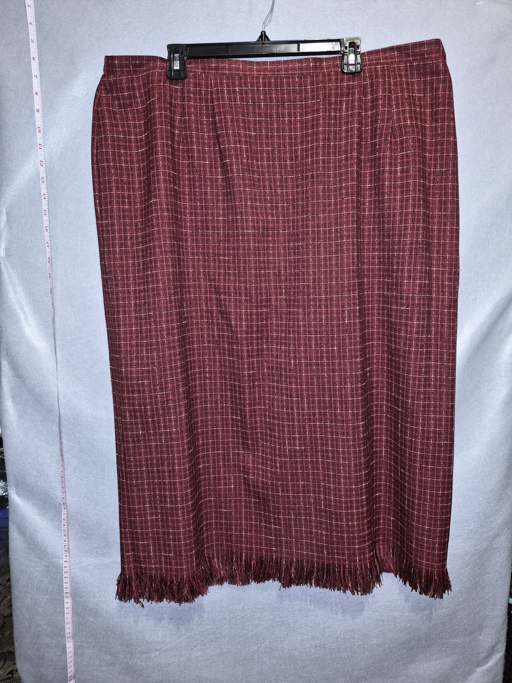 Prophecy Dress Woman Red Plaid Fringe Midi Skirt – Plus Size - 24